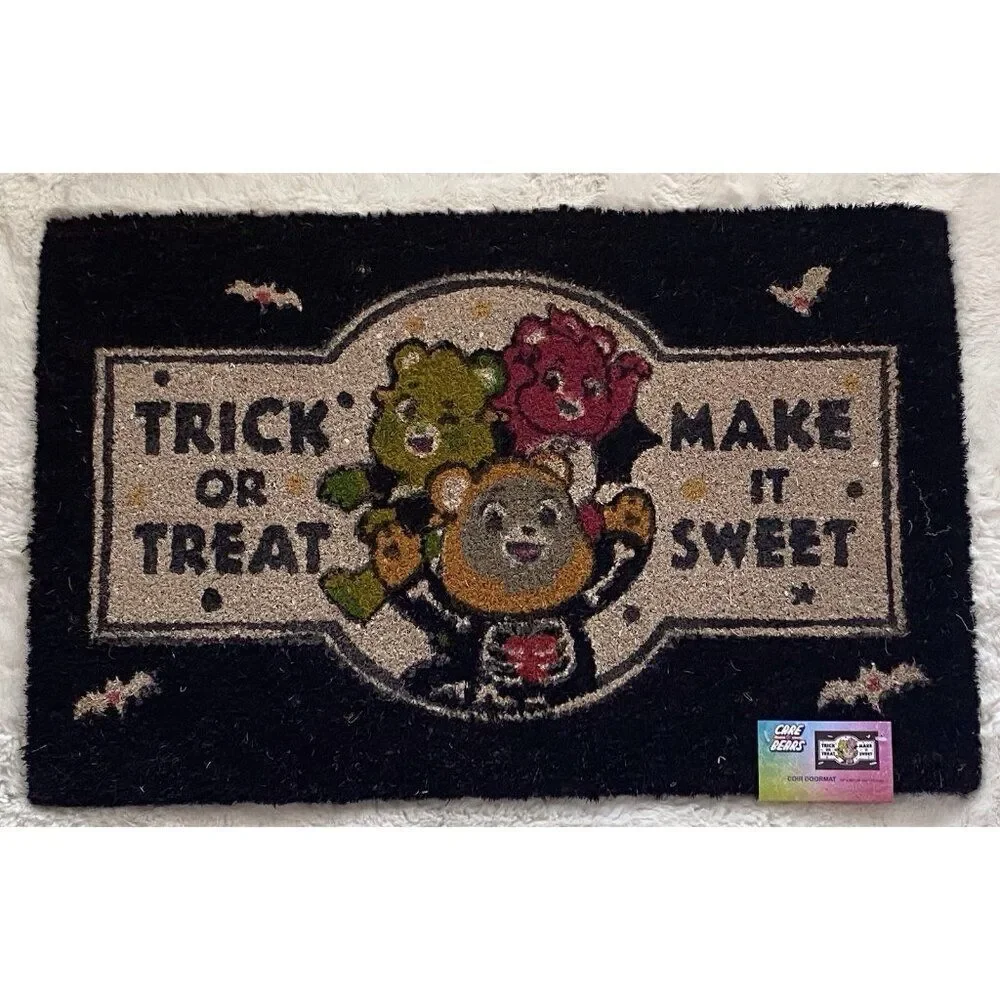 Care Bears Halloween Trick Or Treat Make It Sweet Outdoor Coir Door Mat 18 X 28”